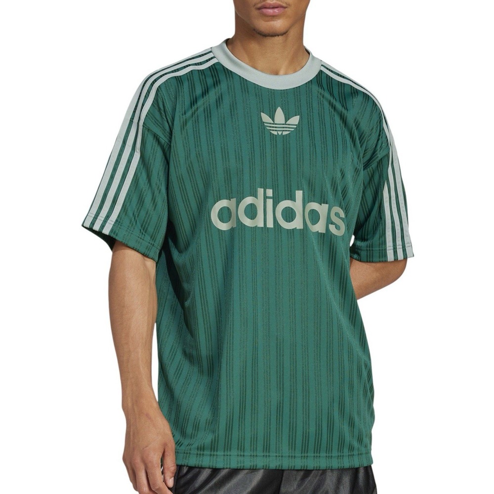 NEW MEN'S ADIDAS ORIGINALS TREFOIL POLY TEE SHIRT SIZE Large GREEN JP1028